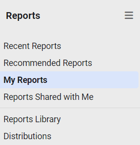 default report filters