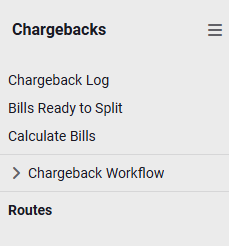 Manage routes screen
