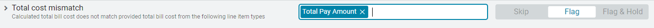 Total pay amount audit flag message on a bill
