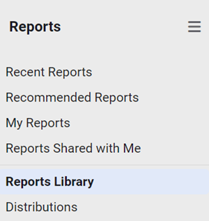 default report filters