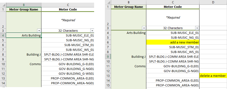 setup spreadsheet